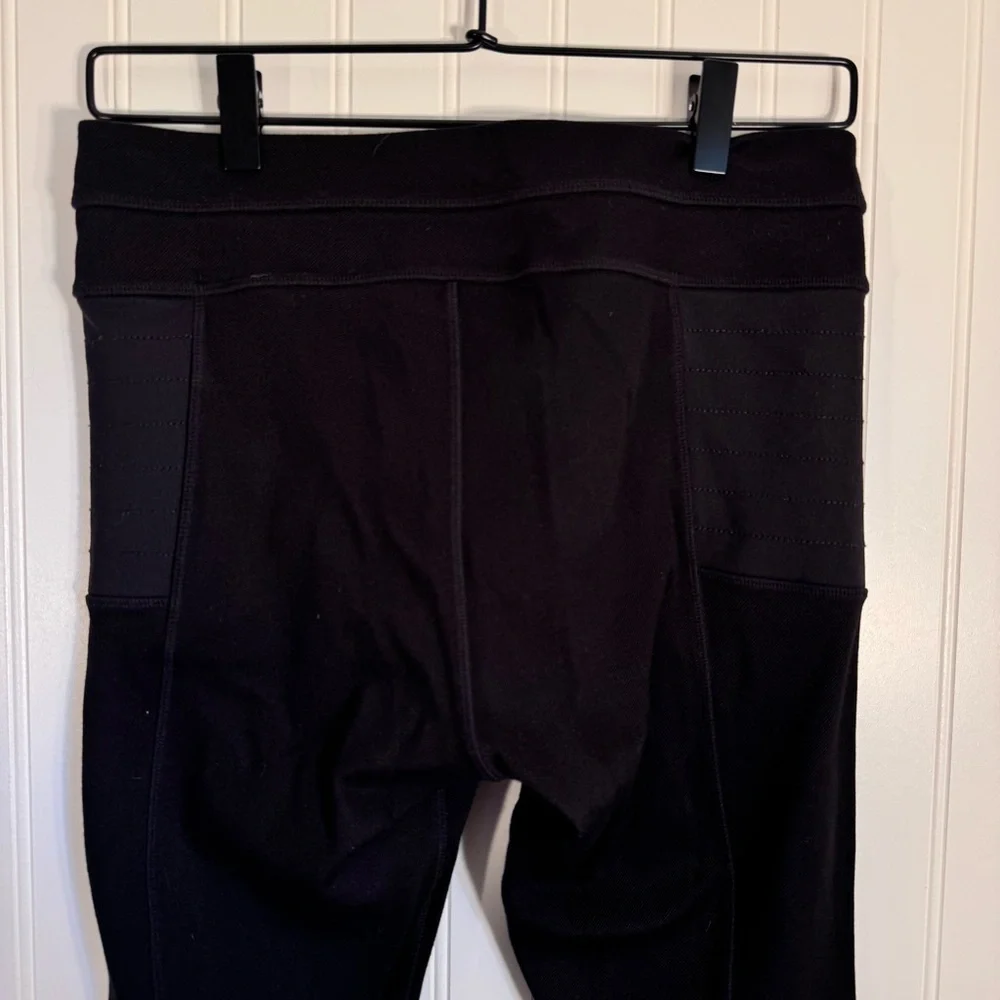 Athleta Black Trail Setter Moto Leggings Black Stretchy Athletic Motion Pants 6 - Picture 9 of 13